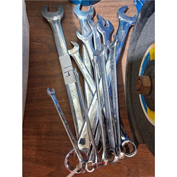13 ASSORTED SIZES OF WRENCHES