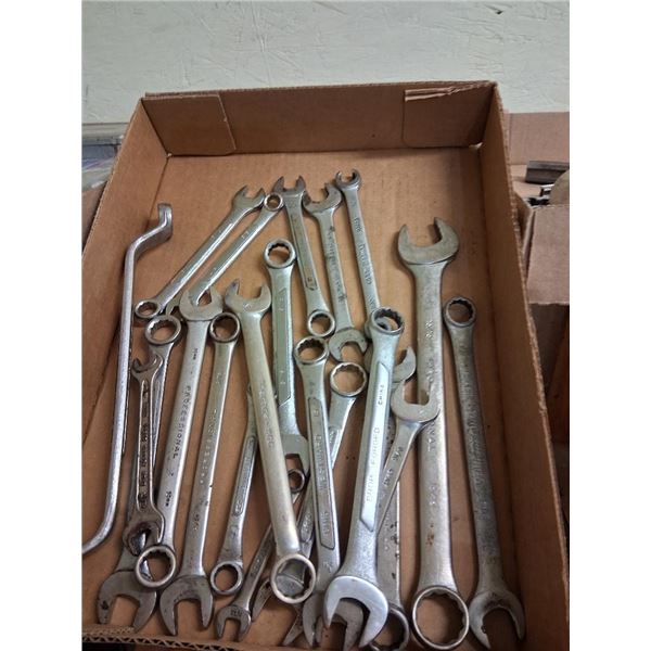 BOX LOT OF WRENCHES