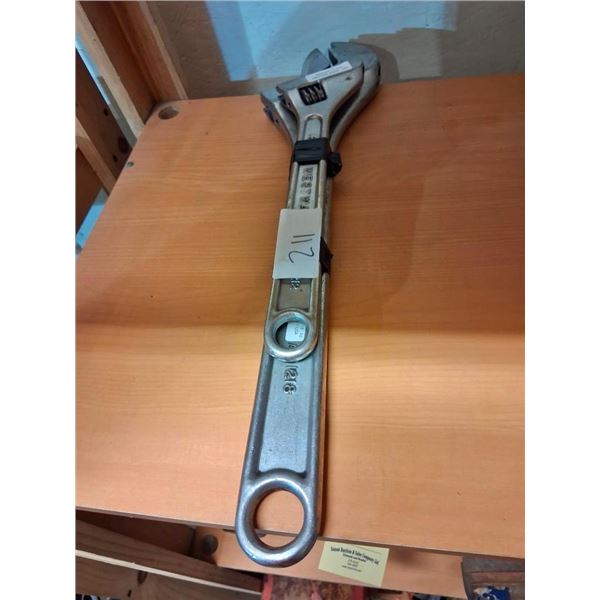 2 WESTWARD ADJUSTABLE WRENCHES