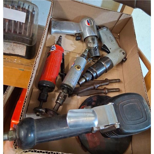 BOX LOT OF ASSORTED AIR TOOLS