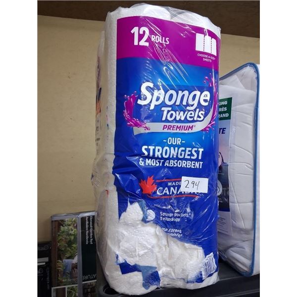 12 ROLLS OF PAPER TOWEL