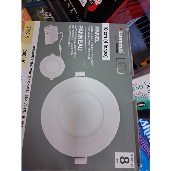 8 PACK OF HOUSE LED POT LIGHTS WITH DETACHED JUNCTION BOX