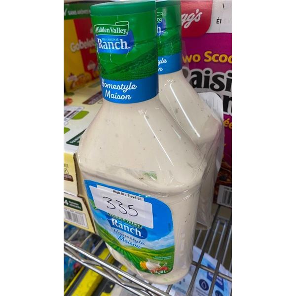 2 BOTTLES OF HIDDEN VALLEY RANCH