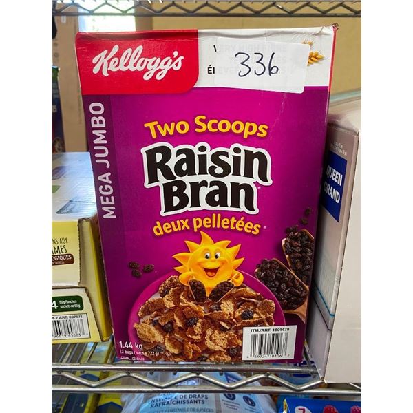 JUMBO BOX OF RAISIN BRAN CEREAL