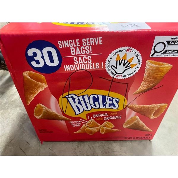 APPROX. 30 BAGS OF BUGLES CHIPS