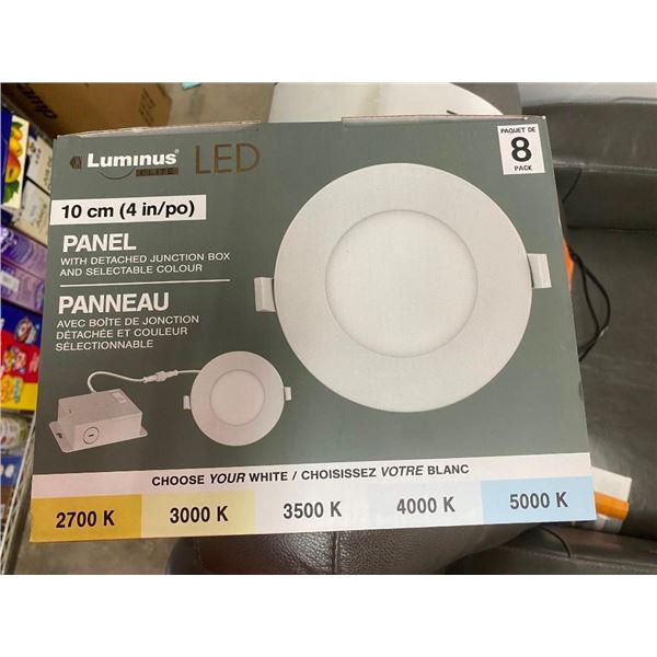 8 PACK OF HOUSE LED POT LIGHTS WITH DETACHED JUNCTION BOX