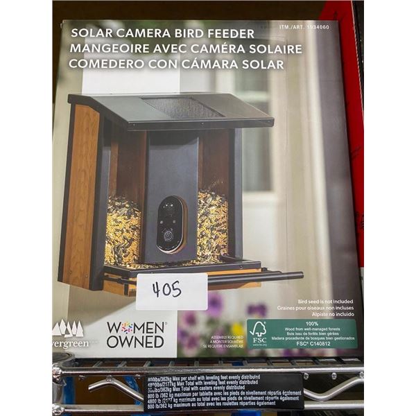 SOLAR CAMERA BIRD FEEDER