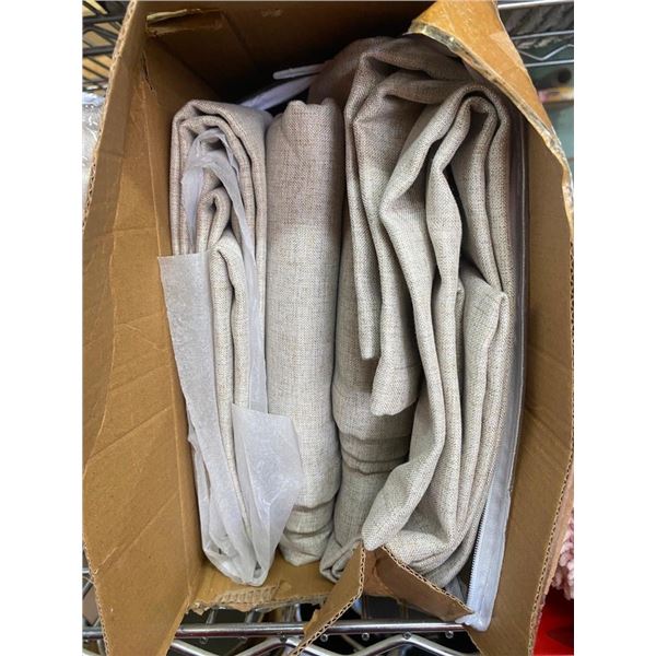 2 OF 52X84IN BEIGE CURTAIN PANELS