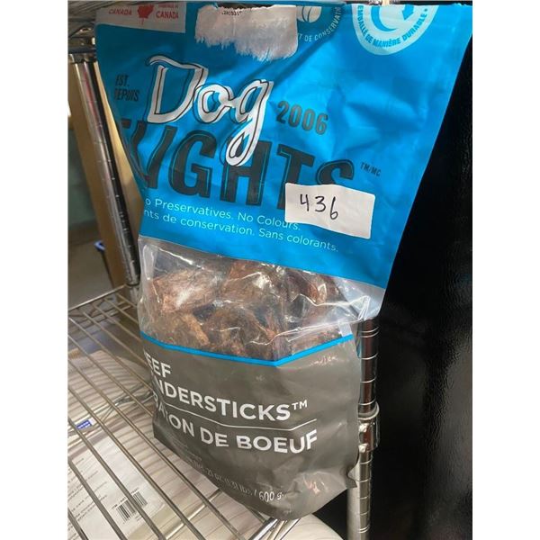 BAG OF DOG BEEF TENDER STICKS