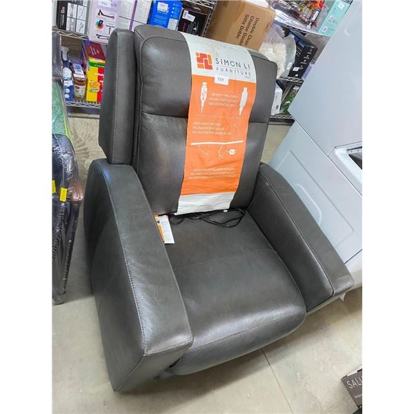 LEATHER ELECTRIC POWERED RECLINING CHAIR