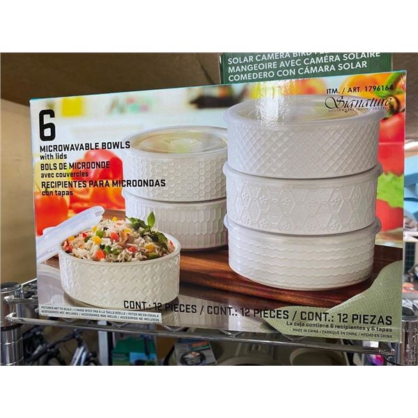 6 MICROWAVABLE BOWLS WITH LIDS
