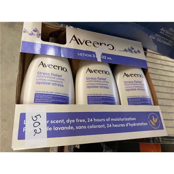 3 BOTTLES OF AVENO LOTION