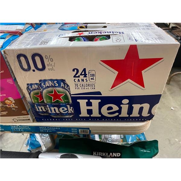24 CANS OF HEINEKEN 0 PERCENT ALCOHOL BEER