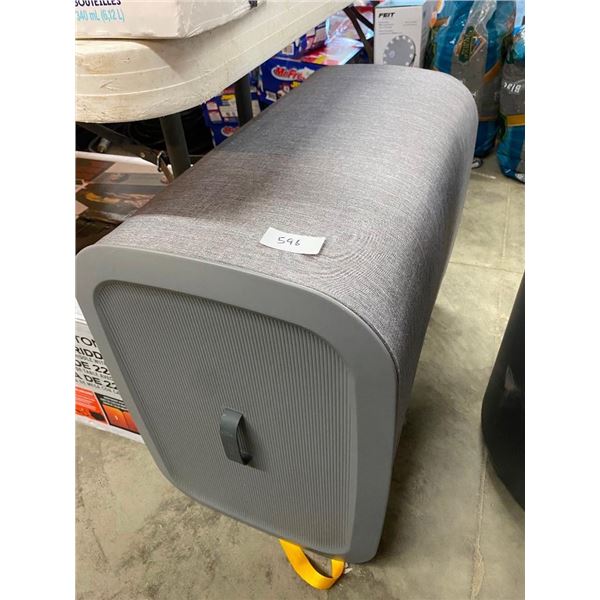 2 BASKET CLOTHES HAMPER - HAMPER HAS SMALL TEAR AND STAIN