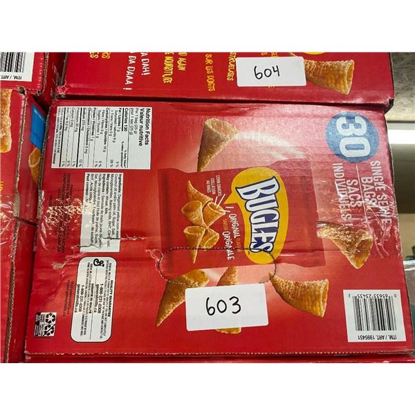 APPROX. 30 BAGS OF BUGLES CHIPS