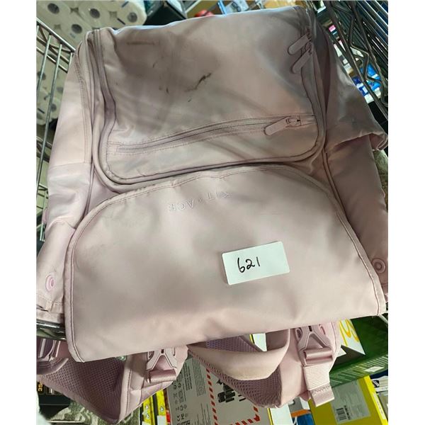 LIGHT PINK BOOK BAG HAS SMALL DIRT MARK