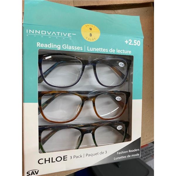 3 PACK OF READING GLASSES