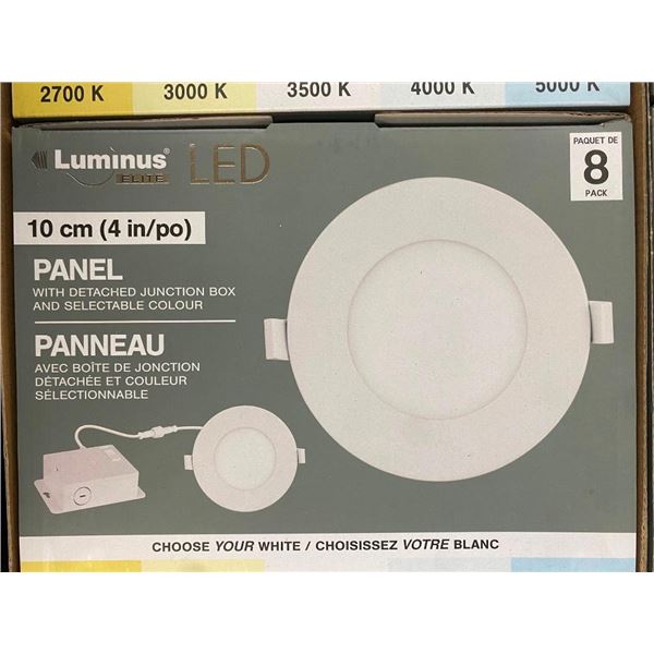8 PACK OF LED HOUSE POT LIGHTS WITH DETACHED JUNCTION BOX