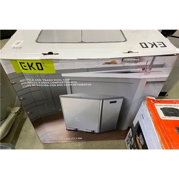 DUAL STAINLESS TRASH BIN
