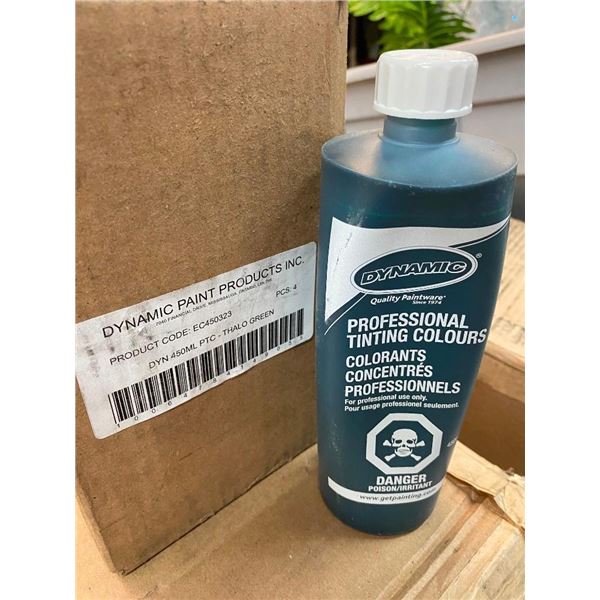 4 BOTTLES OF 450ML TINTING COLOURS