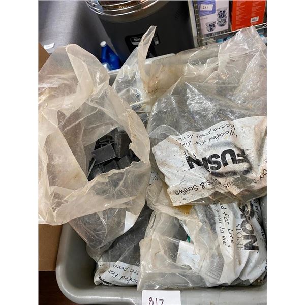 BOX OF ASSORTED BRACKETS AND HOOKS