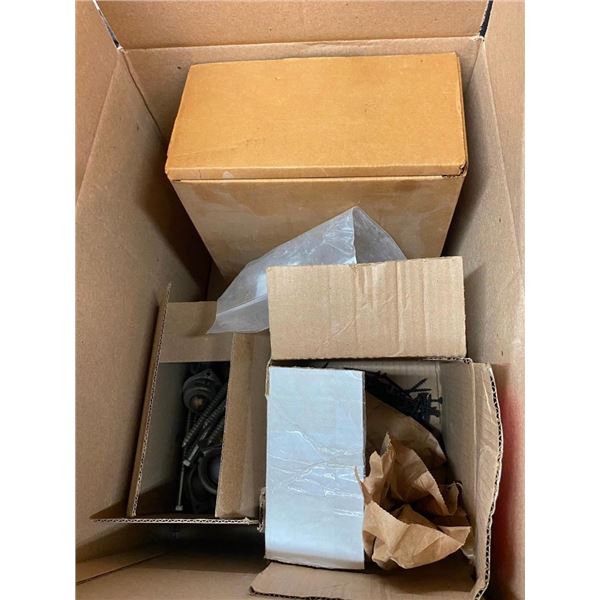 BOX OF ASSORTED SCREWS AND OTHER HARDWARE