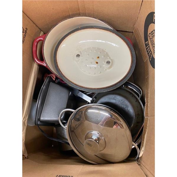 BOX LOT OF ASSORTED KITCHEN WARE
