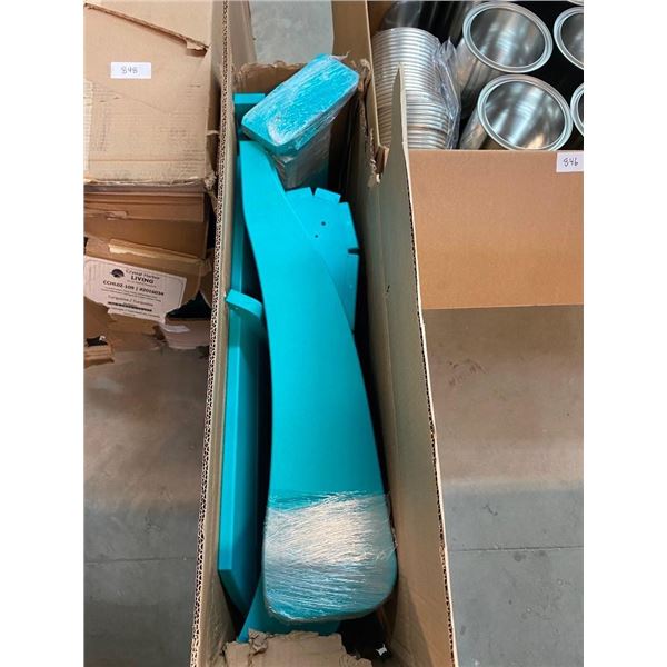 TEAL COLOURED HARD PATIO CHAIR