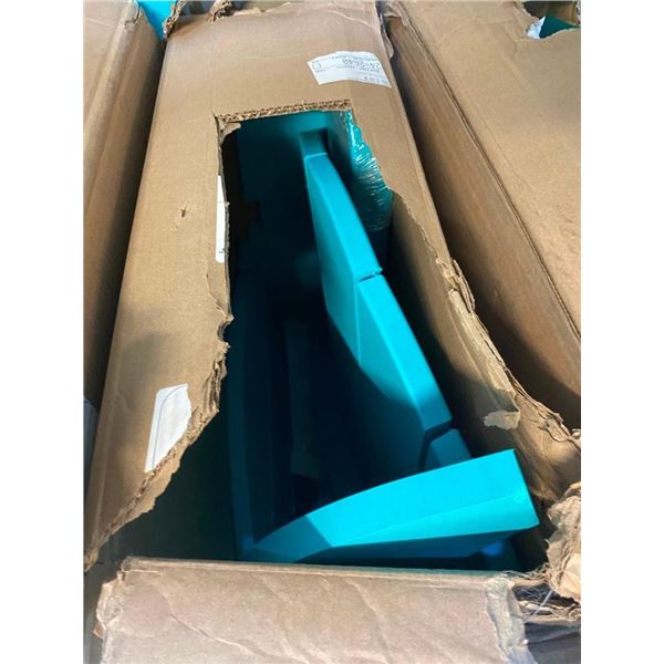 TEAL COLOURED HARD PATIO CHAIR