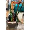 Image 1 : FLOWER POT WITH 2 CANES AND 2 UMBRELLAS