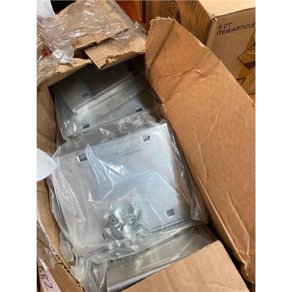 BOX OF ASSORTED STAINLESS - UNSURE WHAT FOR