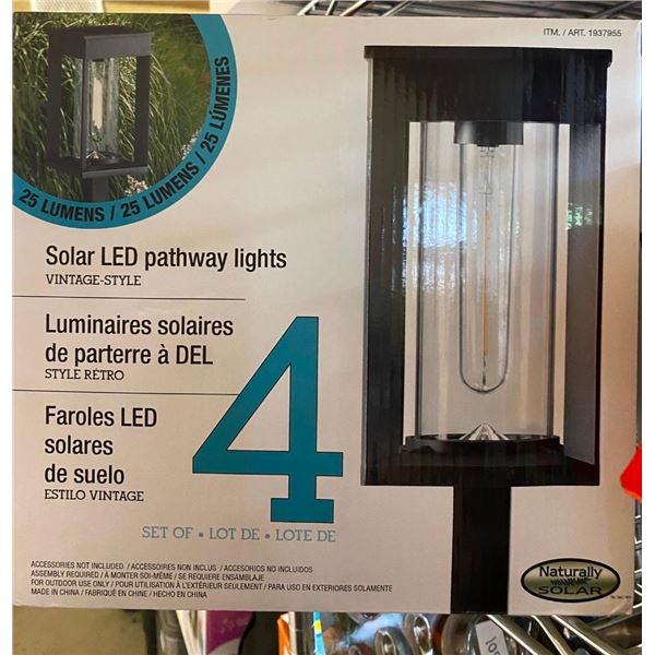 4 SOLAR YARD LIGHTS