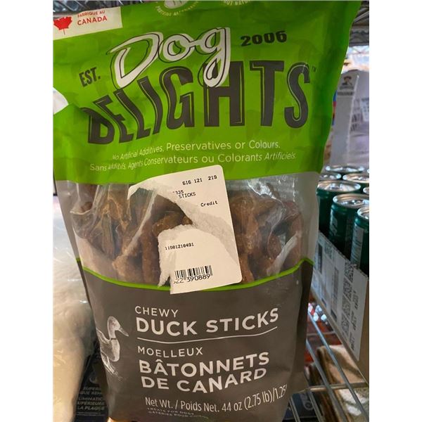 BAG OF DUCK STICKS FOR DOGS