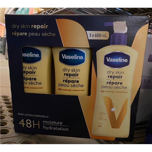 3 BOTTLES OF VASELINE SKIN MOISTURIZER