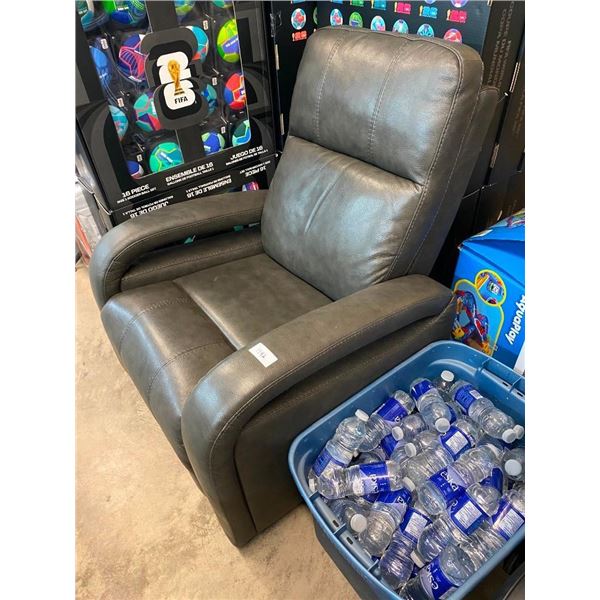 LEATHER MANUAL RECLINING ROCKING CHAIR