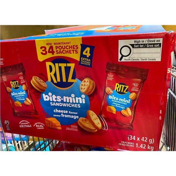 34 PACKS OF RITZ SANDWICH CRACKERS
