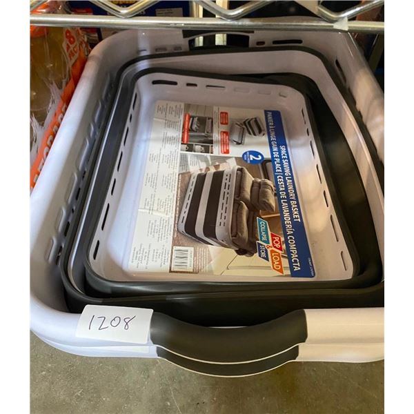 2 COLLAPSABLE LAUNDRY BASKETS