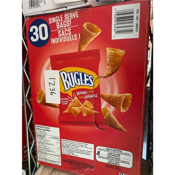 APPROX. 30 BAGS OF BUGLES CHIPS