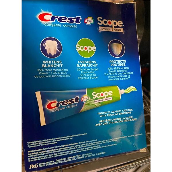 4 TUBES OF CREST TOOTHPASTE