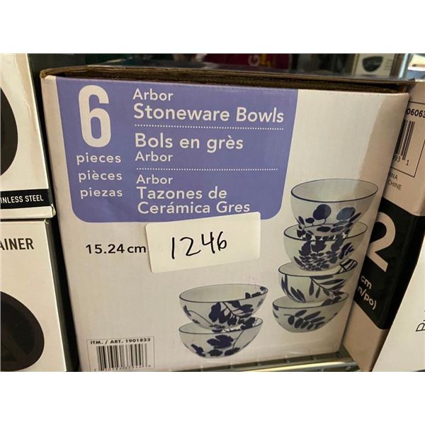 6 STONEWARE BOWLS