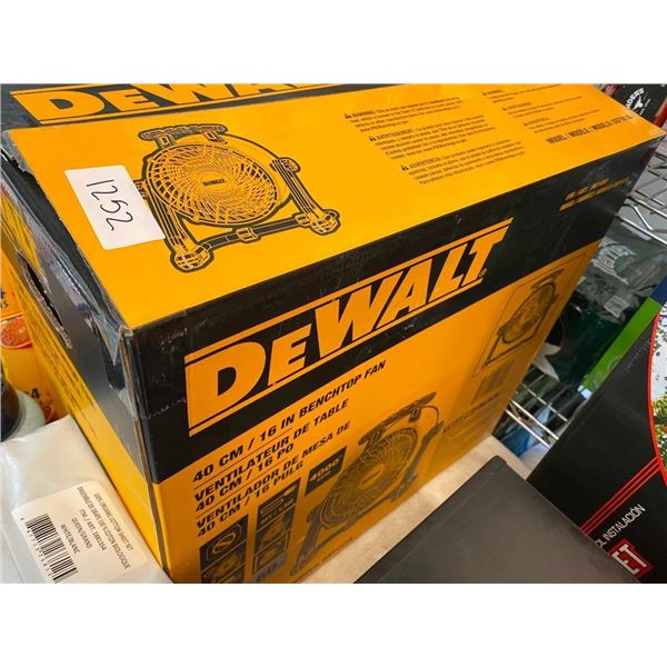 16IN DEWALT BENCH TOP FAN