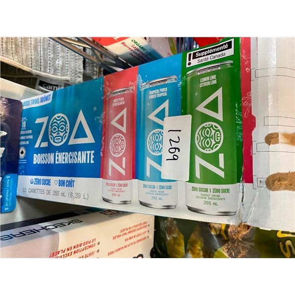 APPROX. 18 CANS OF ZOA ENERGY DRINK