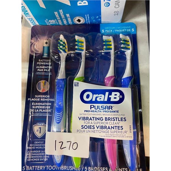 4 ORAL-B TOOTHBRUSHES