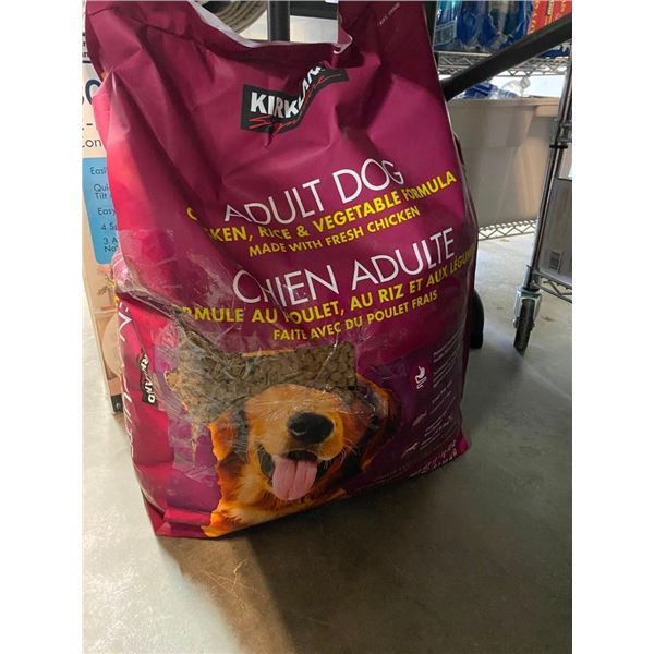 LARGE BAG OF DOG FOOD - HAS TEAR BUT IS TAPED UP
