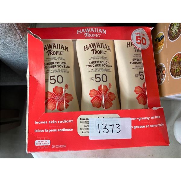 3 BOTTLES OF SUNSCREEN LOTION