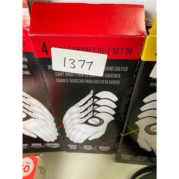 4 PACK OF SIZE M RIGHT HAND GOLF GLOVES