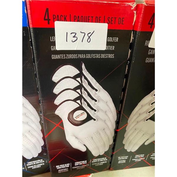 4 PACK OF SIZE M LEFT HAND GOLF GLOVES