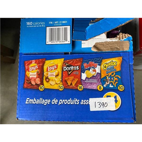 APPROX. 54 BAGS OF ASSORTED CHIPS