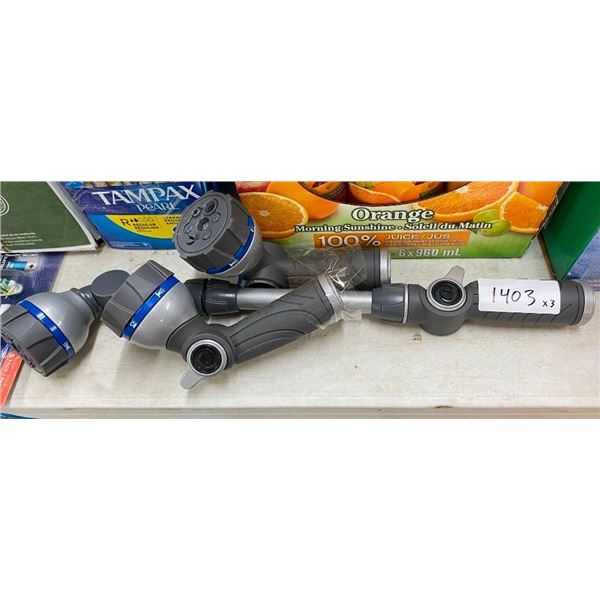 3 GARDEN HOSE NOZZLES