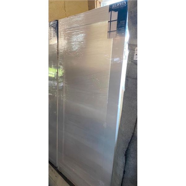 36X80IN SLIDING DOOR - HAS DINGS AND PAINT IS CHIPPED AS SEEN IN PIC
